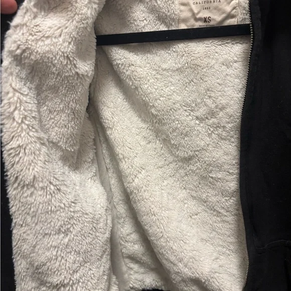 Hollister Black Jacket / hooded zip sweater XS - Picture 4 of 12